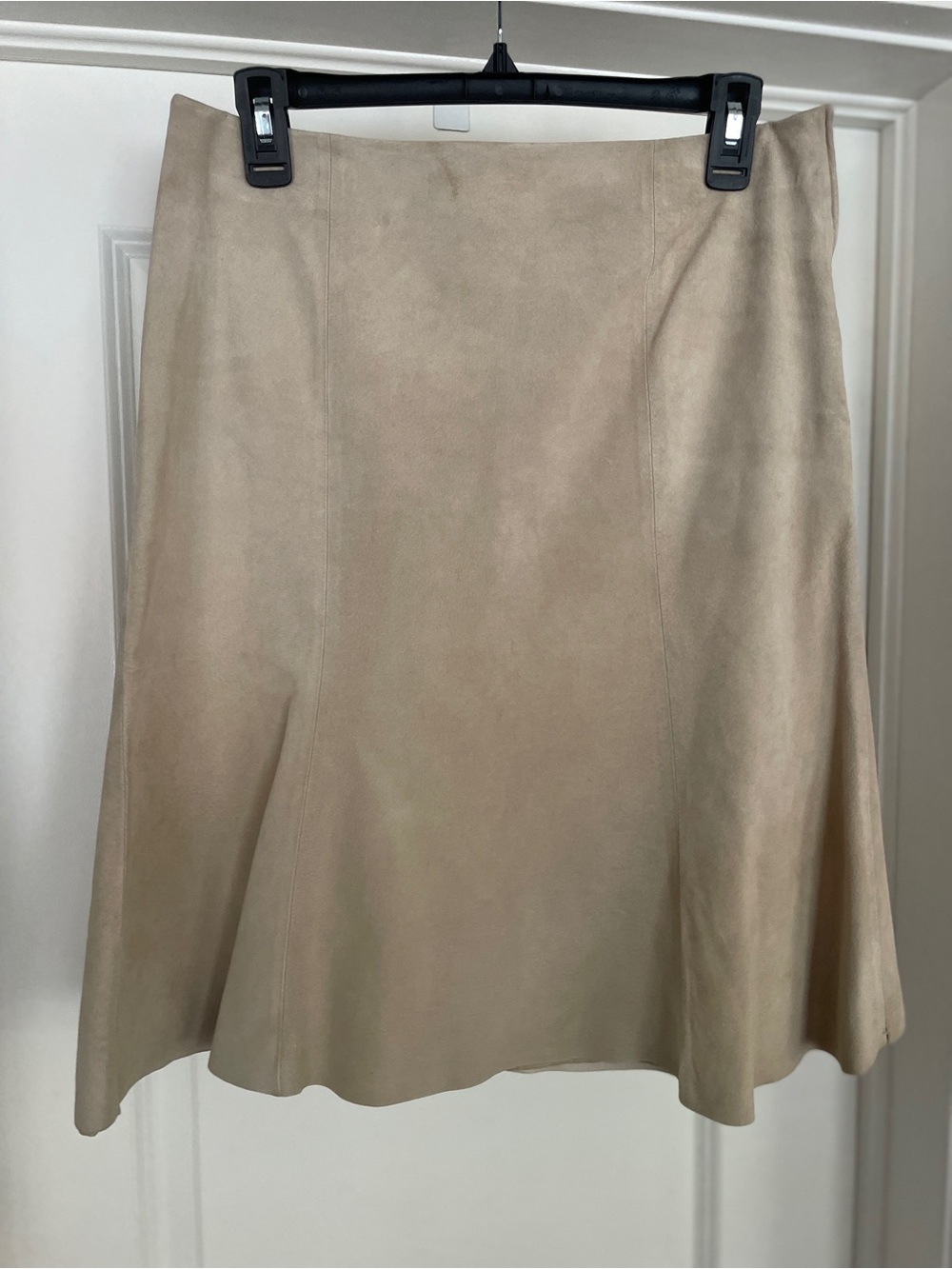 Danier Beige Suede A-Line Skirt